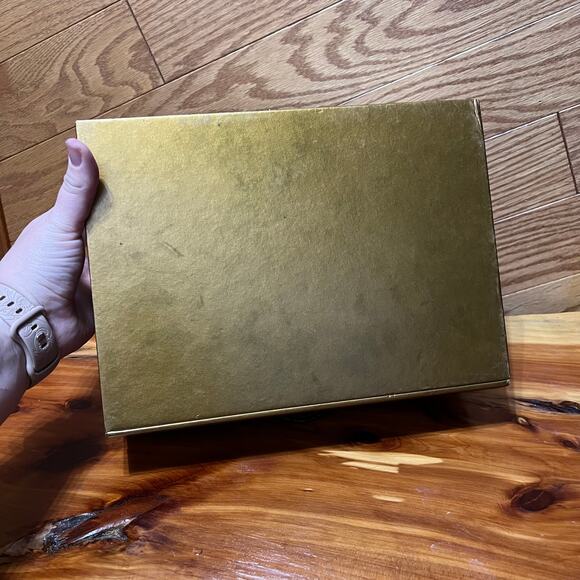 Vintage Gold Tone MCM MidCentury Musical Jewelry Box Lined Mirror Compartments - Picture 10 of 12